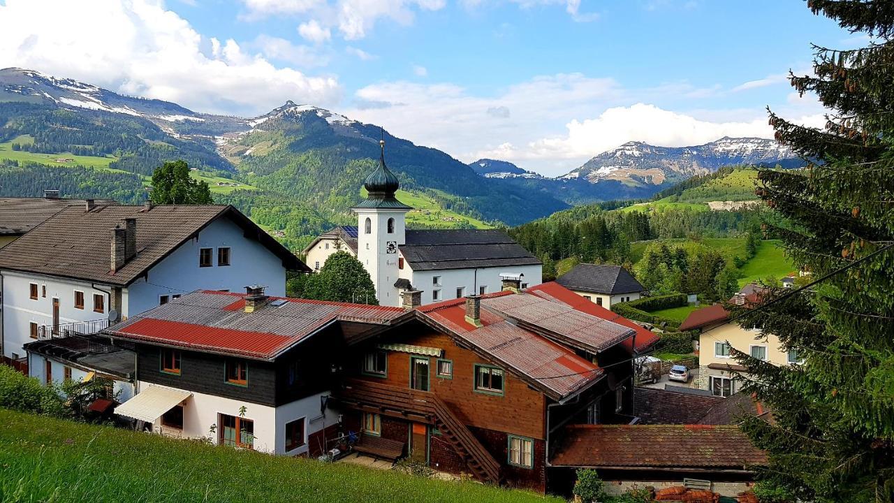 Tauglerei Appartement Enzian In Den Zauberbergen Sankt Koloman Eksteriør bilde